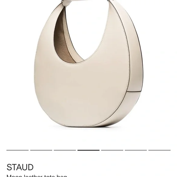 STAUD Off-White Leather Tote - Picture 3 of 7